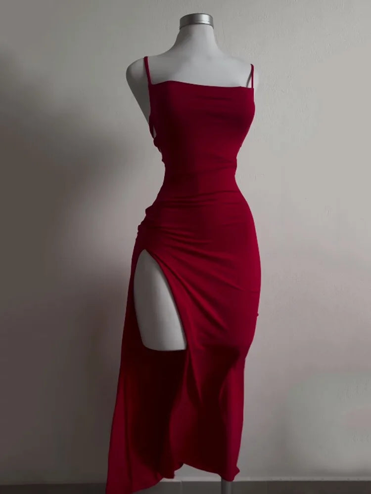 Sommer Damenkleid mit Trägern – Elegantes Langkleid für Büro und Alltag