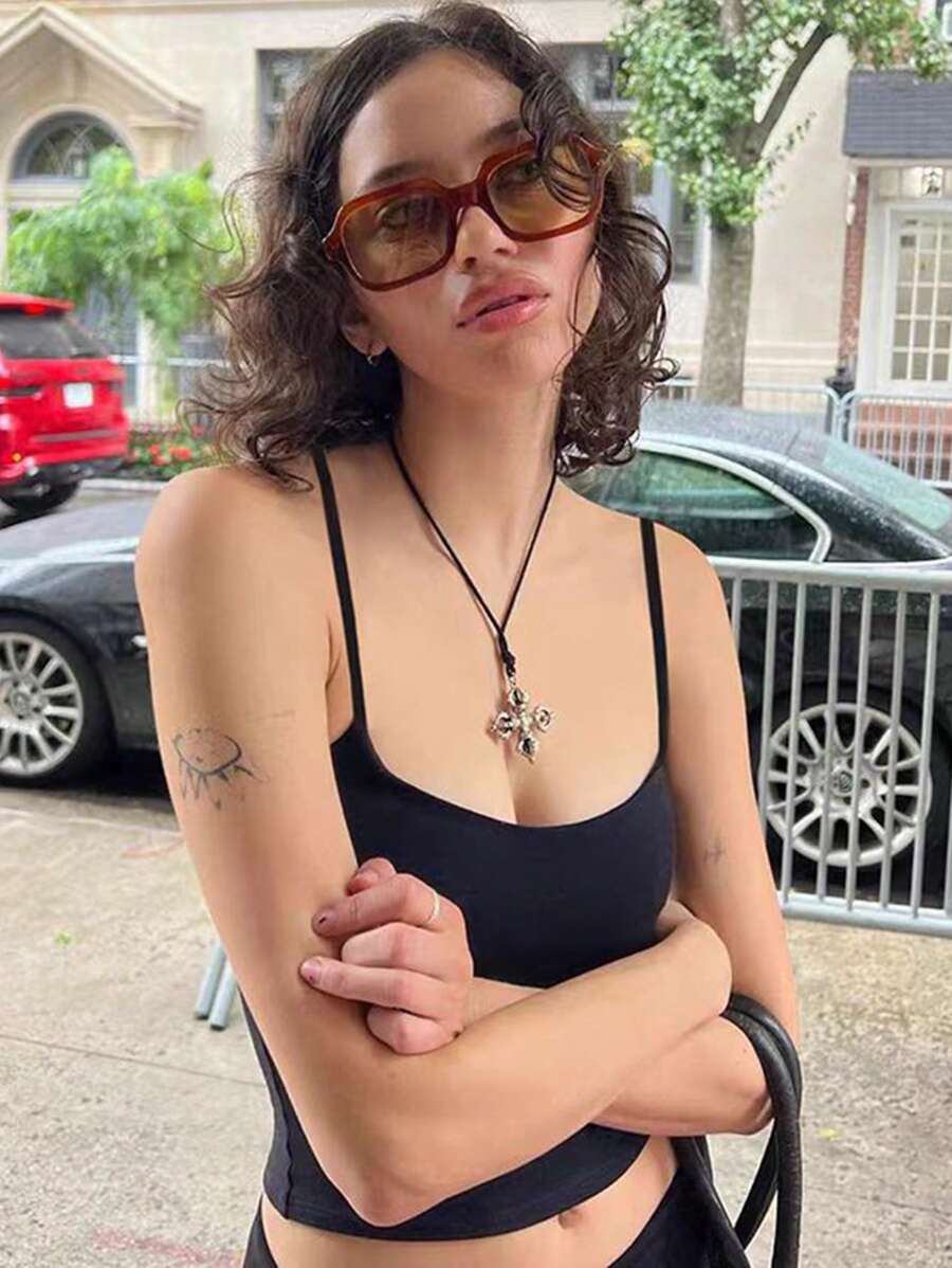 INAWLY Solva Top Halterneck cropped Casual para o Verão