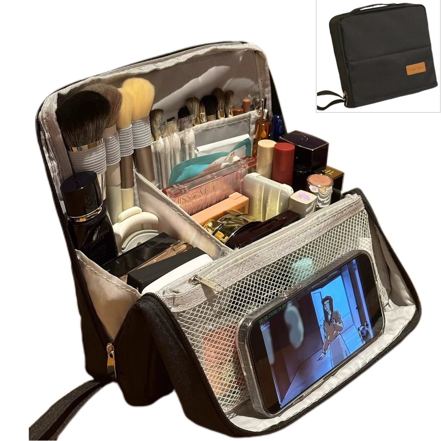 Standing Makeup Bag – Portable, Large Capacity