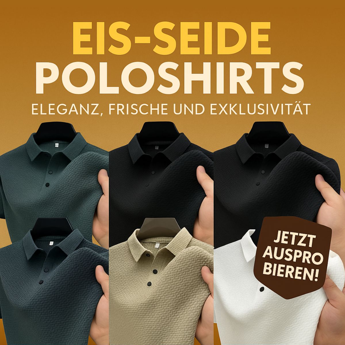 Luxus Eis-Seide Polo