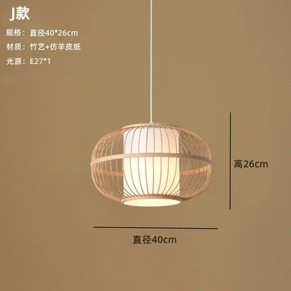 Nordic Bamboo Pendant Light – Handcrafted Ceiling Lamp for Bedrooms & Cosy Interiors