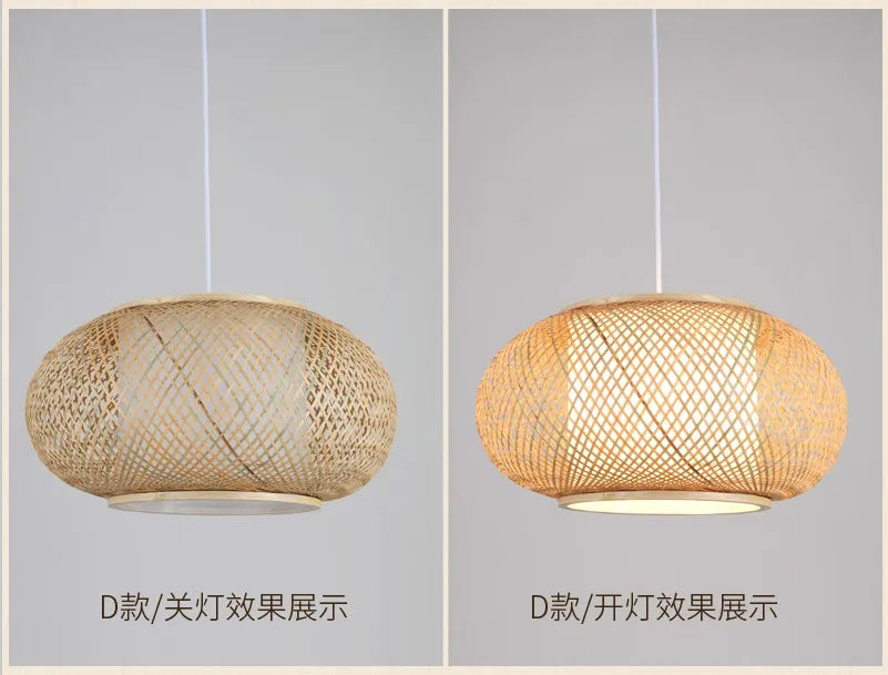 Nordic Bamboo Pendant Light – Handcrafted Ceiling Lamp for Bedrooms & Cosy Interiors