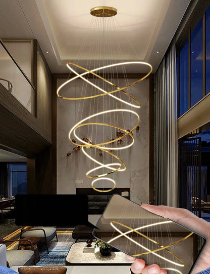 Moderne LED Pendelleuchte für Esszimmer – Acryl Hängelampe mit Touch-Schalter, 30m² Beleuchtung, inklusive Leuchtmittel