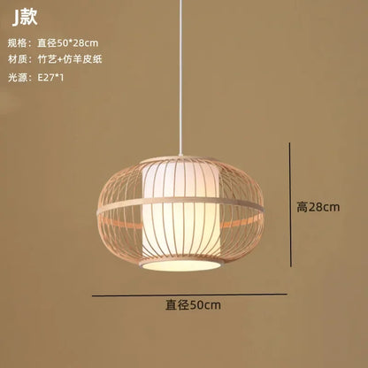 Nordic Bamboo Pendant Light – Handcrafted Ceiling Lamp for Bedrooms & Cosy Interiors
