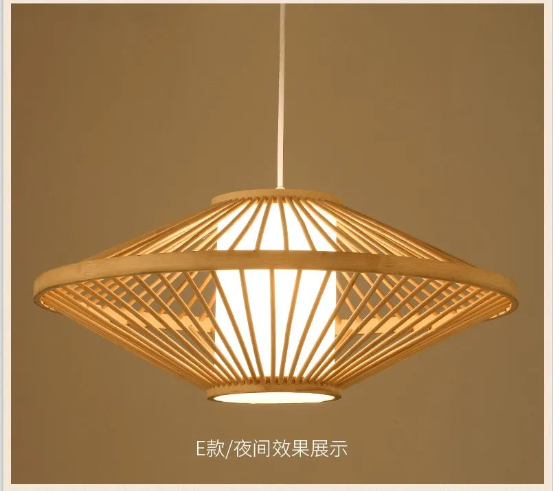 Nordic Bamboo Pendant Light – Handcrafted Ceiling Lamp for Bedrooms & Cosy Interiors