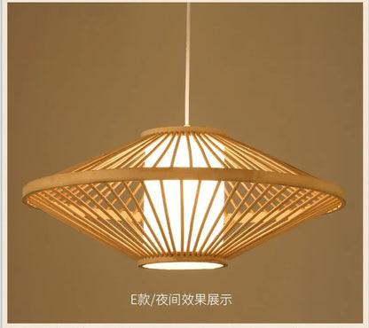 Nordic Bamboo Pendant Light – Handcrafted Ceiling Lamp for Bedrooms & Cosy Interiors