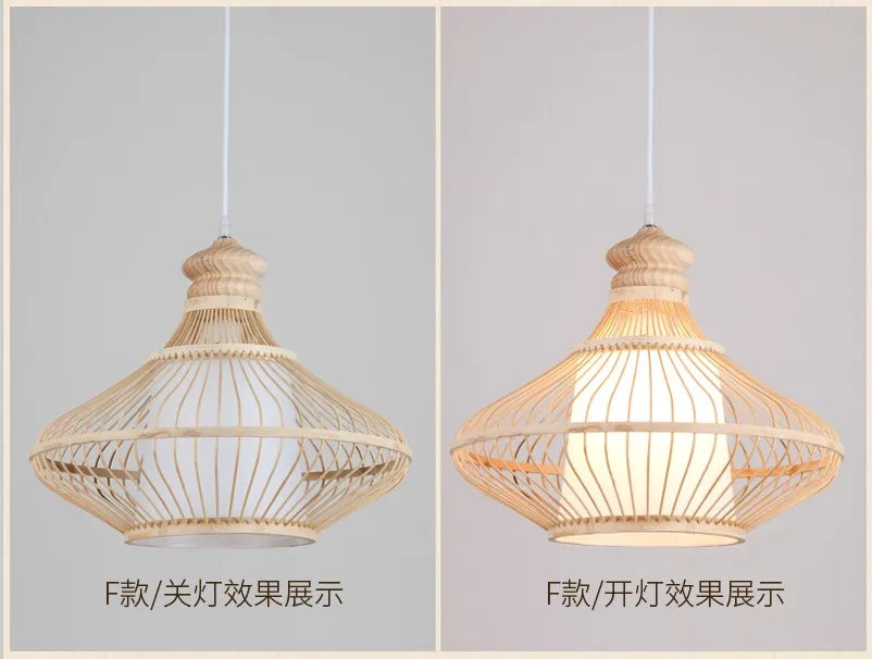 Nordic Bamboo Pendant Light – Handcrafted Ceiling Lamp for Bedrooms & Cosy Interiors