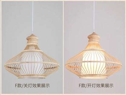 Nordic Bamboo Pendant Light – Handcrafted Ceiling Lamp for Bedrooms & Cosy Interiors