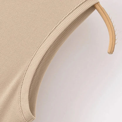 Langes Damenkleid mit Patchwork – Ärmelloses elegantes Frühlingskleid für Alltag & Party