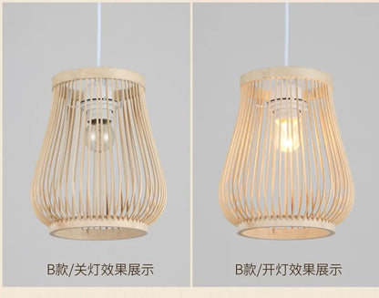 Nordic Bamboo Pendant Light – Handcrafted Ceiling Lamp for Bedrooms & Cosy Interiors