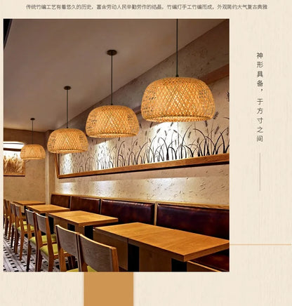 Nordic Bamboo Pendant Light – Handcrafted Ceiling Lamp for Bedrooms & Cosy Interiors