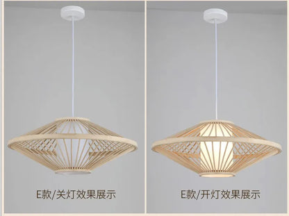 Nordic Bamboo Pendant Light – Handcrafted Ceiling Lamp for Bedrooms & Cosy Interiors