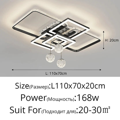 Moderne LED Deckenleuchte mit Fernbedienung – Dimmbares Deckenlicht für Schlafzimmer, Küche und Wohnzimmer