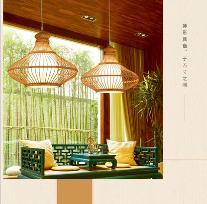 Nordic Bamboo Pendant Light – Handcrafted Ceiling Lamp for Bedrooms & Cosy Interiors