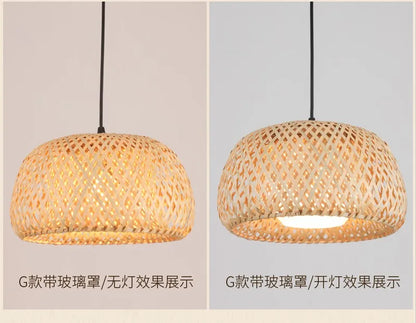 Nordic Bamboo Pendant Light – Handcrafted Ceiling Lamp for Bedrooms & Cosy Interiors